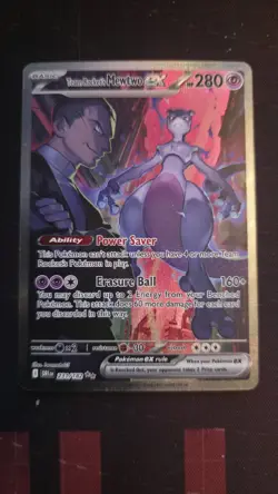 Pokemon Team Rocket's Mewtwo EX 231/182 Destined Rivals Holo Special Rare - Image 1