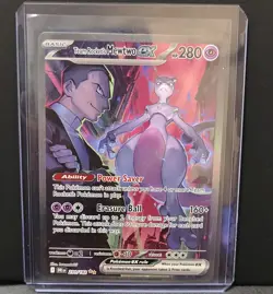 Pokemon Team Rocket's Mewtwo EX 231/182 Destined Rivals Holo 280HP Rare - Image 1