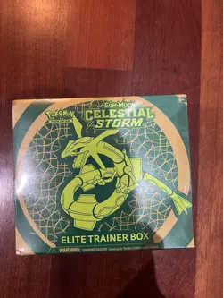 Pokemon 2018 Sun & Moon Celestial Storm Elite Trainer Box ETB Sealed Rayquaza - Image 1