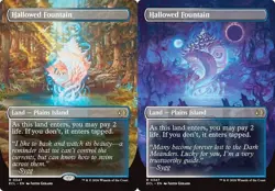 FOIL Borderless HALLOWED FOUNTAIN x1 mtg NM Lorwyn Eclipsed 1 Rare DOUBLE-SIDED - Image 1