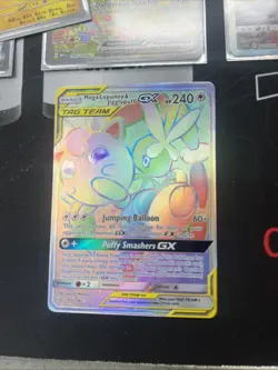 Mega Lopunny & Jigglypuff GX Full Art Rainbow Rare Card 261/236 Cosmic Eclipse - Image 2