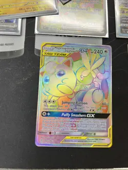 Mega Lopunny & Jigglypuff GX Full Art Rainbow Rare Card 261/236 Cosmic Eclipse - Image 3