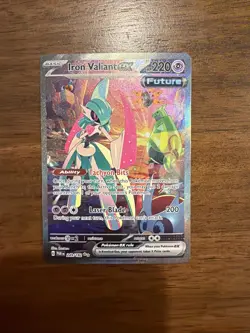 Pokemon TCG Iron Valiant EX Paradox Rift 249/182 Special Illustration Rare Card - Image 1