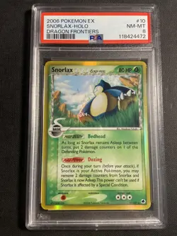 Pokemon Snorlax EX Dragon Frontiers Holo Rare 10/101 PSA 8 - Image 1