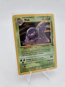 Pokemon TCG Muk Pokemon Fossil Holo Rare 13/62 - Unlimited - WOTC Vintage - Image 2