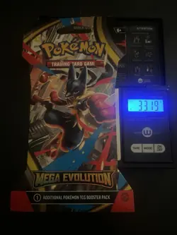 (VERY HEAVY) 33.19g Pokemon TCG Mega Evolution Sleeved Booster Pack (SEALED)✅ - Image 1