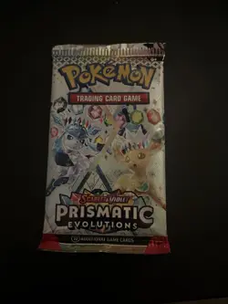22.38g VERY HEAVY Prismatic Evolutions Pokemon Sealed Booster Pack New - Image 2