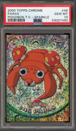 Pokemon Topps Chrome Paras Sparkle #45 PSA 10 Gem Mint - Image 1