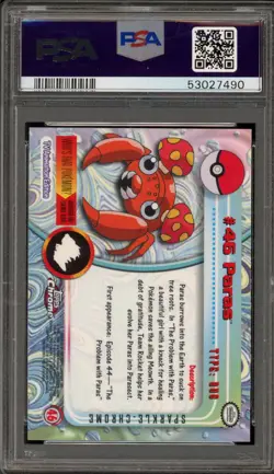 Pokemon Topps Chrome Paras Sparkle #45 PSA 10 Gem Mint - Image 2