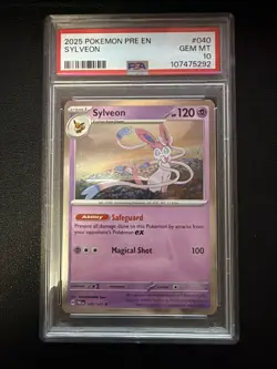2025 POKEMON PRE EN-PRISMATIC EVOLUTIONS #040 SYLVEON PSA 10 - Image 1