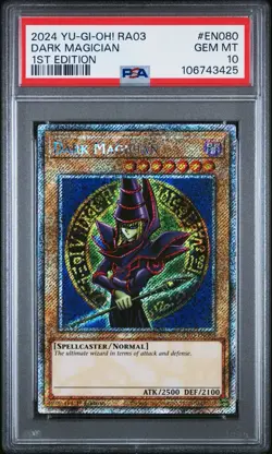 2024 YU-GI-OH! RA03-QUARTER CENTURY BONANZA 1ST ED #EN080 DARK MAGICIAN PSA 10 - Image 1