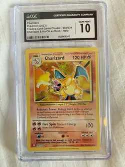 Pokemon TCG Charizard Holo Rare Card 003/034 CLC Classic Collection 2023 CGC 10 - Image 2