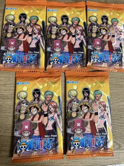 5 x One Piece Anime TCG Sealed Booster Sky Piea PACKS Luffy Nami Frankie Zoro - Image 1