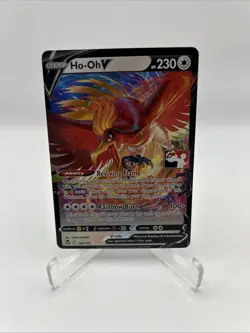 140/195 Ho-oh V Prize Pack Series Stamped Play Pokemon TCG Silver Tempest - Image 1