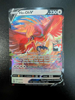 140/195 Ho-oh V Prize Pack Series Stamped Play Pokemon TCG Silver Tempest - Image 1
