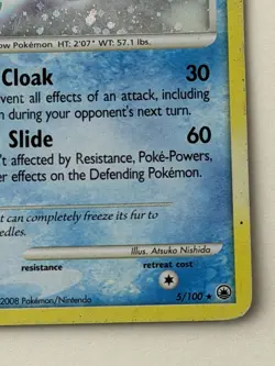 Pokemon TCG Glaceon LV.44 Holo Rare Card Majestic Dawn 5/100 LP-MP - Image 5