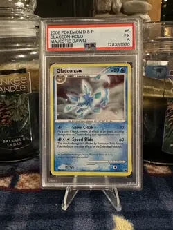 Pokemon TCG Glaceon LV.44 Holo Rare Card Majestic Dawn 5/100 PSA 5 - Image 1