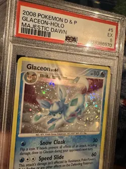 Pokemon TCG Glaceon LV.44 Holo Rare Card Majestic Dawn 5/100 PSA 5 - Image 3