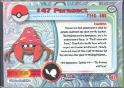 2000 Topps Chrome Pokemon #47 Parasect - Image 2