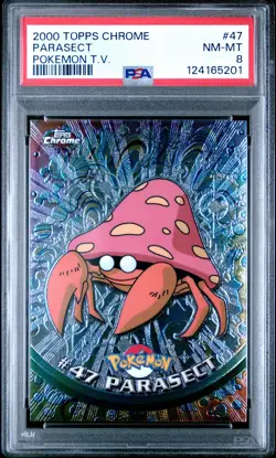 2000 TOPPS CHROME POKEMON T.V. #47 PARASECT PSA 8 - Image 1