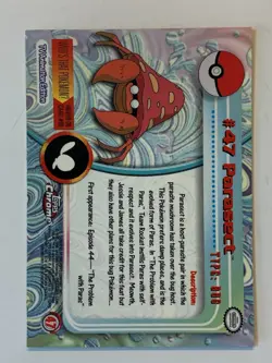 2000 Topps Chrome Pokemon Series 1 #47 Parasect (A) - Image 2