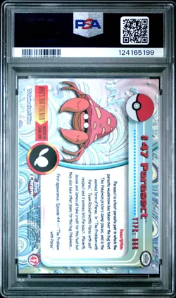 2000 TOPPS CHROME POKEMON T.V. #47 PARASECT PSA 9 - Image 2
