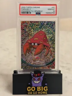 2000 Topps Chrome Pokemon #47 Parasect Sparkle PSA 10 Gem Mint POP 6 - Image 1