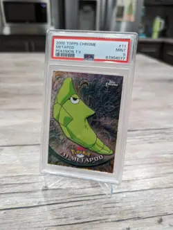 Metapod Topps Chrome Series 1 Pokemon TV #11 PSA MINT 9 2000 - Image 1