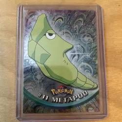 METAPOD#11, Series 1 - 2000, Topps TV Animation Edition Chrome Pokemon Card - Image 1
