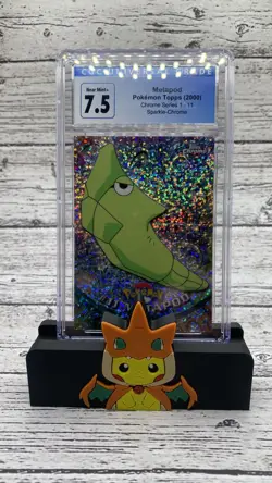 2000 Metapod Pokemon Topps Chrome Sparkle Chrome Series 1 #11 CGC 7.5 Near Mint+ - Image 1