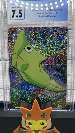 2000 Metapod Pokemon Topps Chrome Sparkle Chrome Series 1 #11 CGC 7.5 Near Mint+ - Image 2