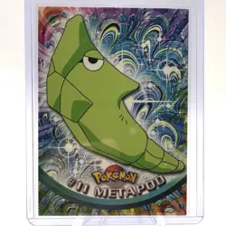 METAPOD#11, Series 1 - 2000, Topps TV Animation Edition Chrome Pokemon Card - Image 1