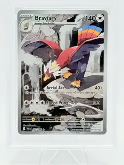 2025 POKEMON BLK EN-BLACK BOLT ILLUSTRATION RARE #155 BRAVIARY PSA 9 - Image 2