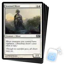 SENTINEL SLIVER X4 2014 Core Set M14 Magic MTG MINT CARD - Image 1