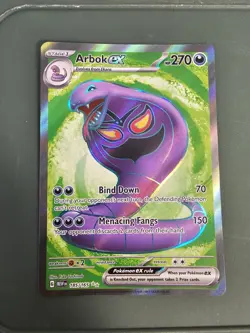 Pokemon TCG Arbok EX 185/165 Full Art | Scarlet And Violet 151 | NM/M - Image 1