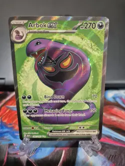 Arbok ex 185/165 Scarlet & Violet 151 Full Art Ultra Rare Holo Pokemon Card NM - Image 1