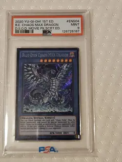 Blue-Eyes Chaos MAX Dragon - MVP1-ENS04 - NM Secret Rare PSA 9 - Image 1