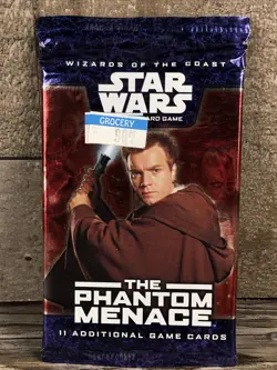 2004 Star Wars The Phantom Menace Obi-Wan Kenobi Trading Card Booster Pack New - Image 1