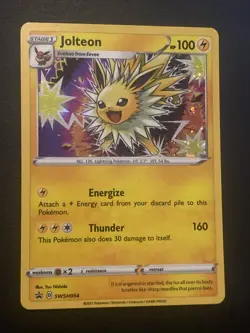 Pokemon Card TCG SWSH: Sword & Shield Promo Holo Rare SWSH094 Jolteon NM - Image 1