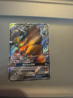 Tauros GX (Full Art) Pokemon Card 144/149 Sm Base Set Holo - Image 1