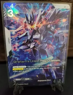 [ENGLISH] Gundam Card Game Graham's Union Flag GD03 - 069 LR+ Alt Art Foil - Image 1