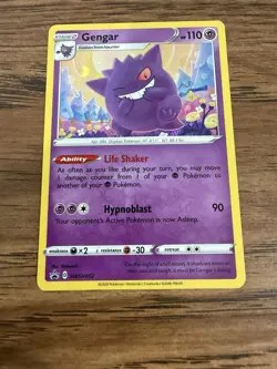 Pokemon TCG Sword & Shield Gengar Holo Black Star Promo Card SWSH052 NM - Image 1