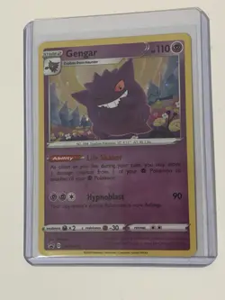 Pokemon TCG Sword & Shield Gengar Holo Black Star Promo Card SWSH052 NM - Image 1