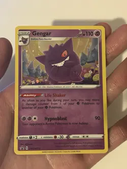 Pokemon TCG Sword & Shield Gengar Holo Black Star Promo Card SWSH052 NM - Image 3