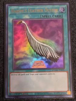 LP x 1 Harpie's Feather Duster - MAMA-EN076 - Ultra Rare - 1st Edition MA - Image 1