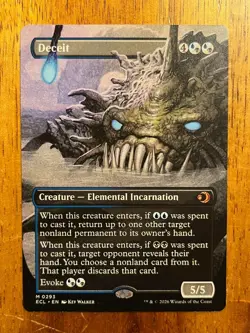Deceit - Borderless - Pack Fresh Near Mint NM - MTG: Magic the Gathering - Image 1