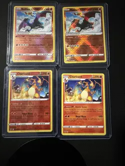 Pokemon Charizard Lot (4) - Radiant x2 + Vivid Voltage Regular & Reverse Holo - Image 1