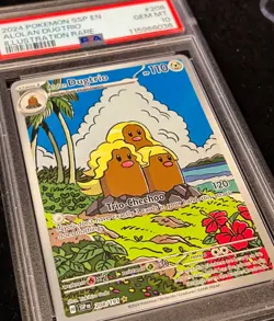 PSA 10 Alolan Dugtrio 208/191 Illustration Rare Surging Sparks SSP Pokemon - Image 4