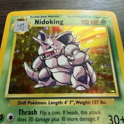 1999 Pokemon TCG Nidoking 11/102 Base Set Holo Rare Unlimited - Image 2
