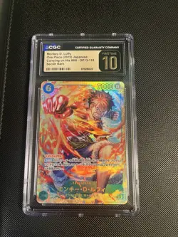 ONE PIECE CARRYING ON HIS WILL MONKEY D. LUFFY OP13-118 SEC CGC 10 Japanese - Image 1